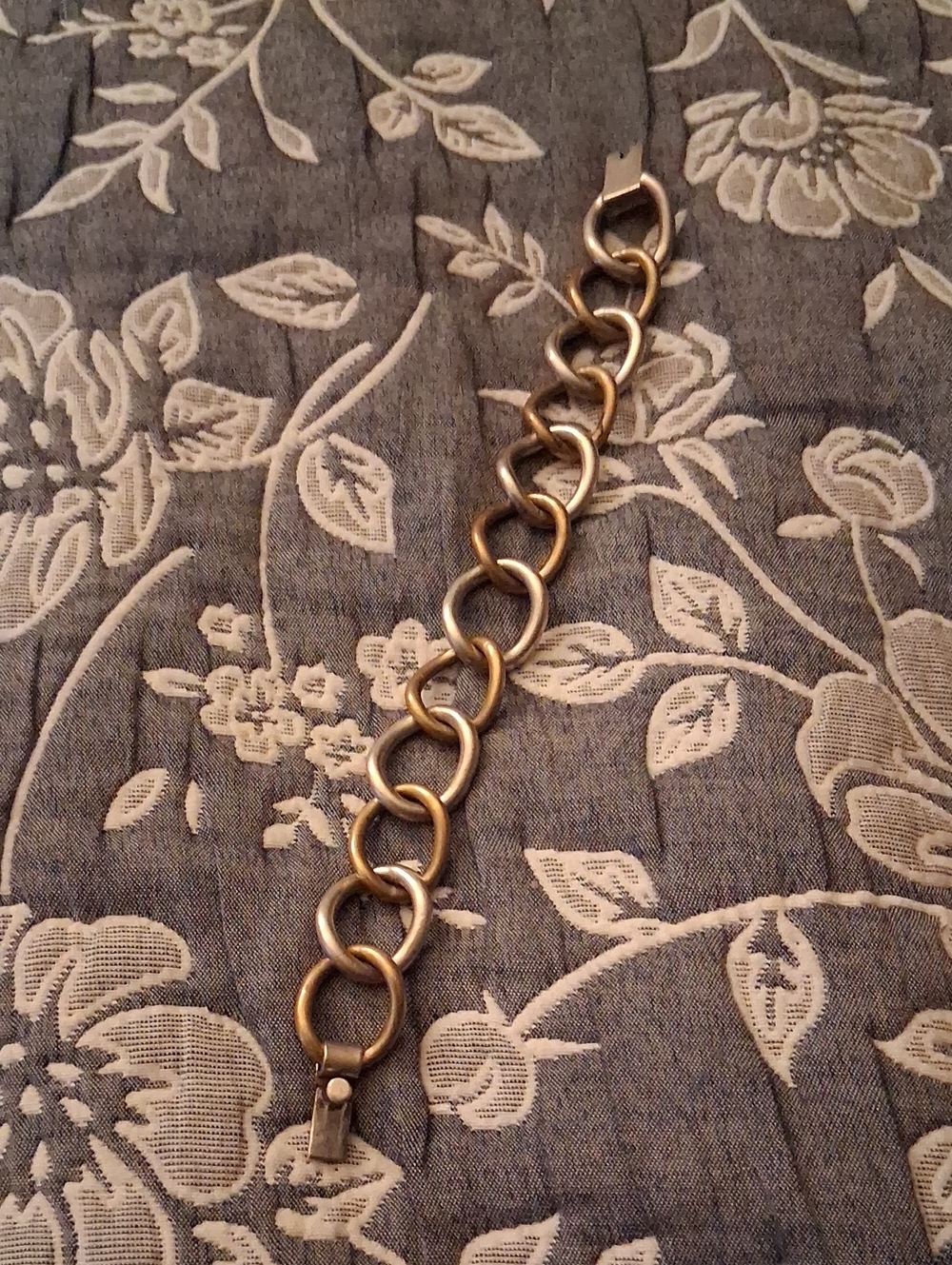 Brass And Sterling Silver Chain Link Bracelet